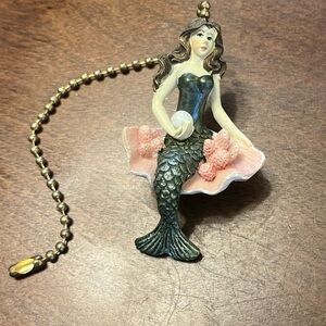 Mermaid Pendant Necklace with Gold Chain